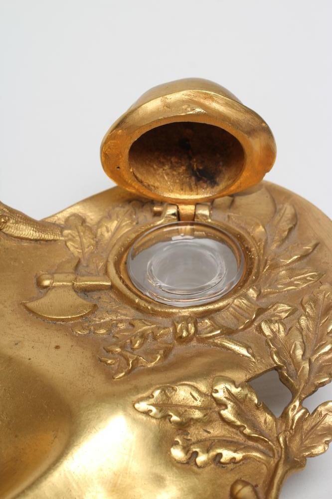 AFTER RENE TAUPIN D'AUGE - a gilt metal desk standish Image