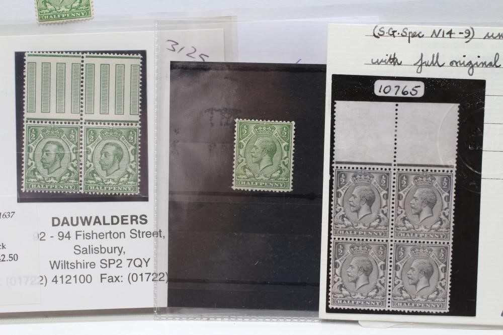 ALBUM PAGE GEORGE V SPECIMEN OVERPRINTS ETC Image