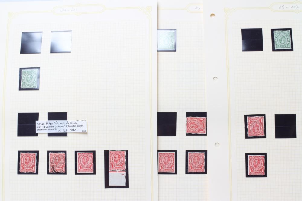 NINETEEN ALBUM PAGES GEORGE V DOWNEY HEADS ROYAL CYPHER ETC Image