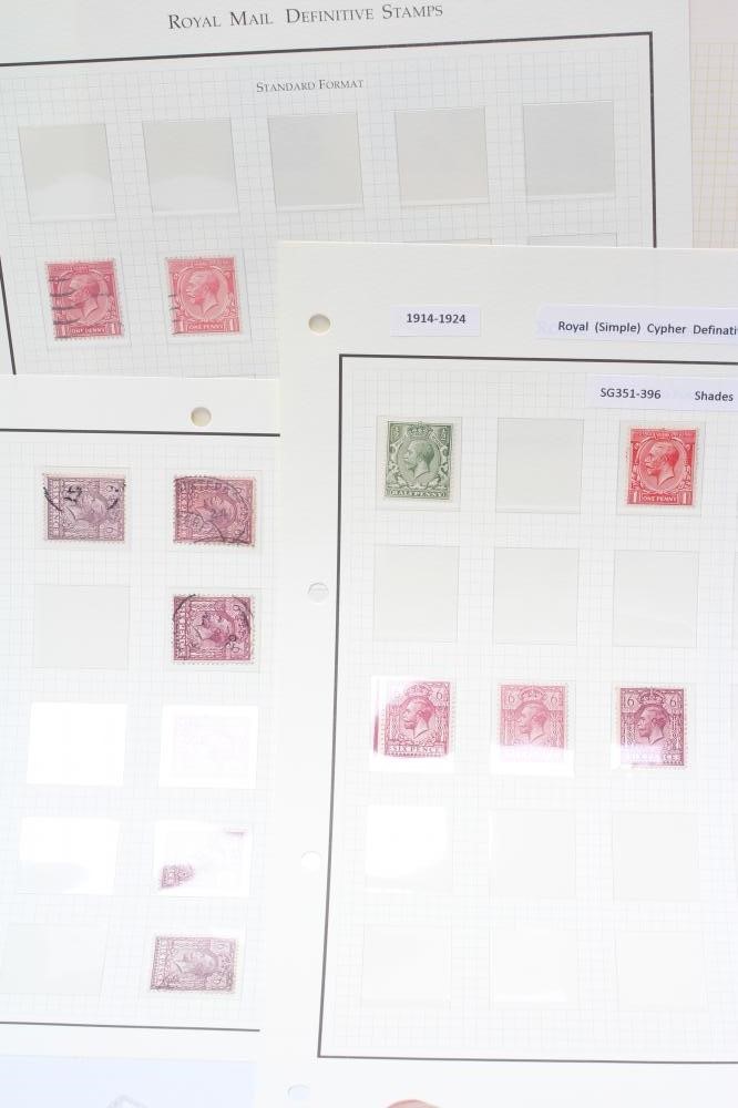 NINETEEN ALBUM PAGES GEORGE V DOWNEY HEADS ROYAL CYPHER ETC Image