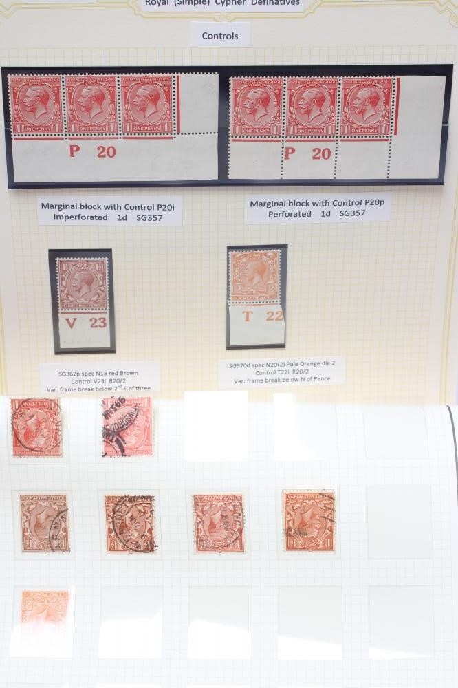 NINETEEN ALBUM PAGES GEORGE V DOWNEY HEADS ROYAL CYPHER ETC Image