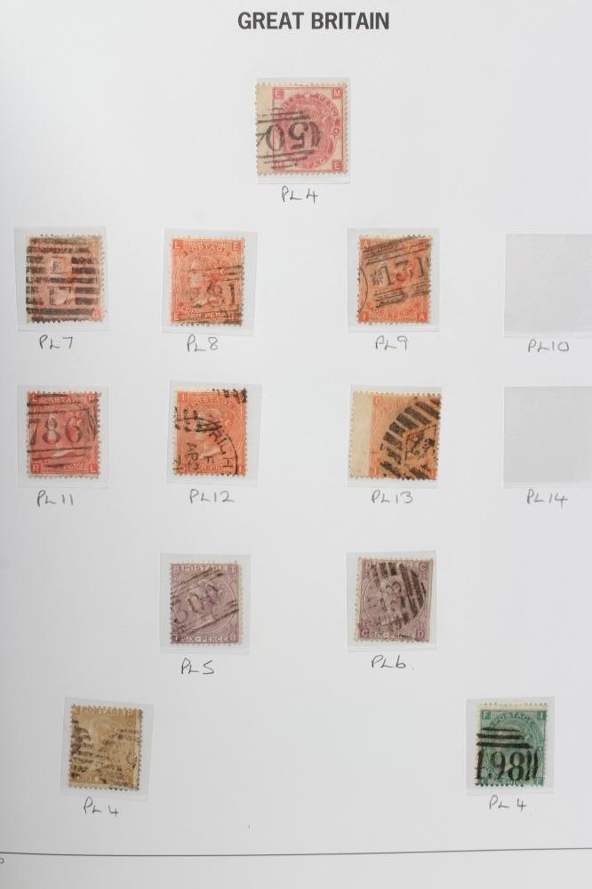 SUPER GB COLLECTION ON PRINTED LEAVES including thirteen Penny Blacks including one on cover Image