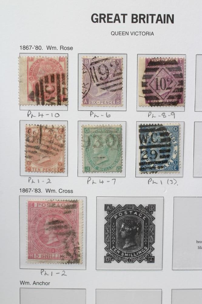 SUPER GB COLLECTION ON PRINTED LEAVES including thirteen Penny Blacks including one on cover Image