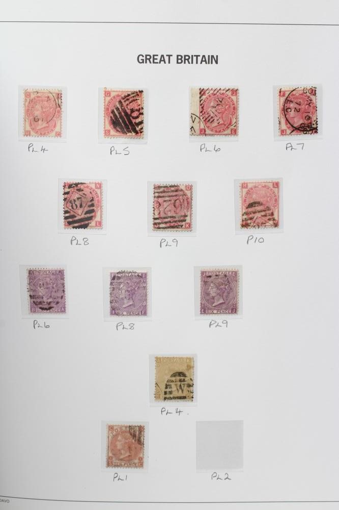 SUPER GB COLLECTION ON PRINTED LEAVES including thirteen Penny Blacks including one on cover Image