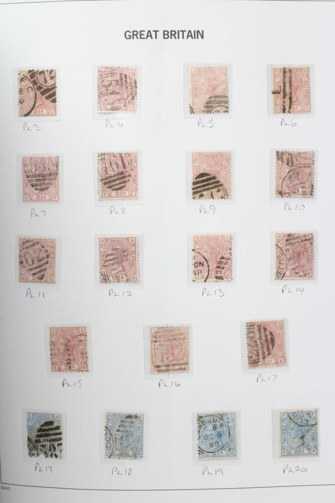 SUPER GB COLLECTION ON PRINTED LEAVES including thirteen Penny Blacks including one on cover Image