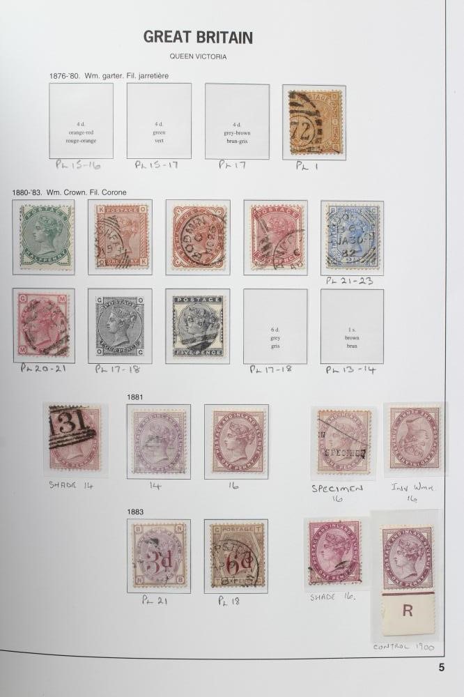 SUPER GB COLLECTION ON PRINTED LEAVES including thirteen Penny Blacks including one on cover Image