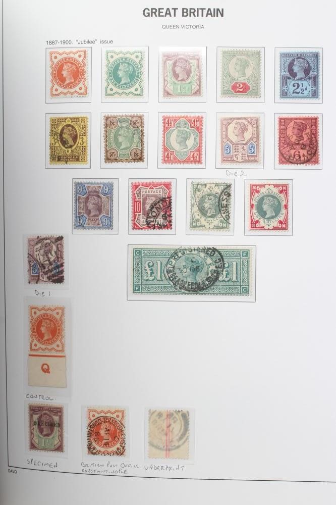 SUPER GB COLLECTION ON PRINTED LEAVES including thirteen Penny Blacks including one on cover Image