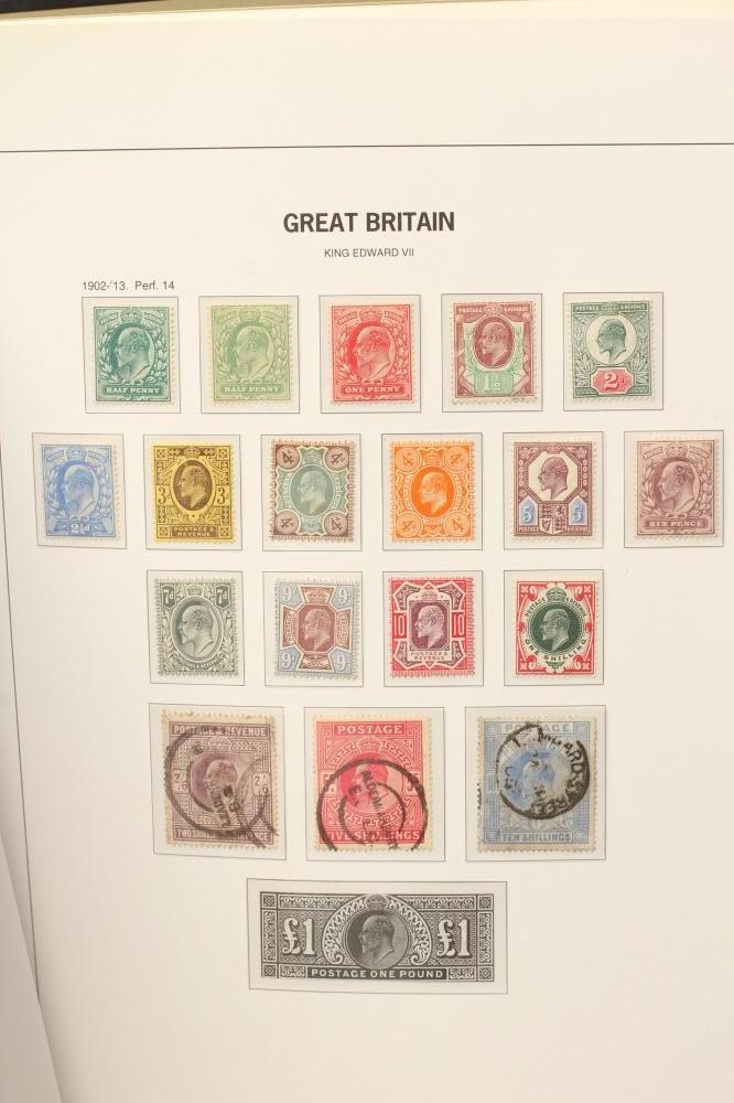 SUPER GB COLLECTION ON PRINTED LEAVES including thirteen Penny Blacks including one on cover Image