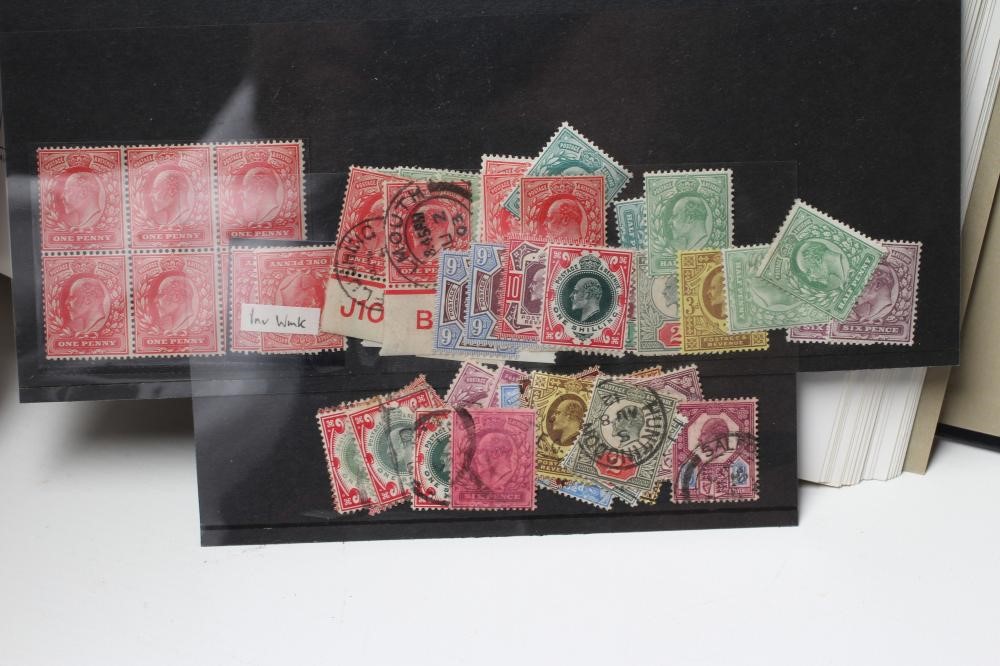 SUPER GB COLLECTION ON PRINTED LEAVES including thirteen Penny Blacks including one on cover Image