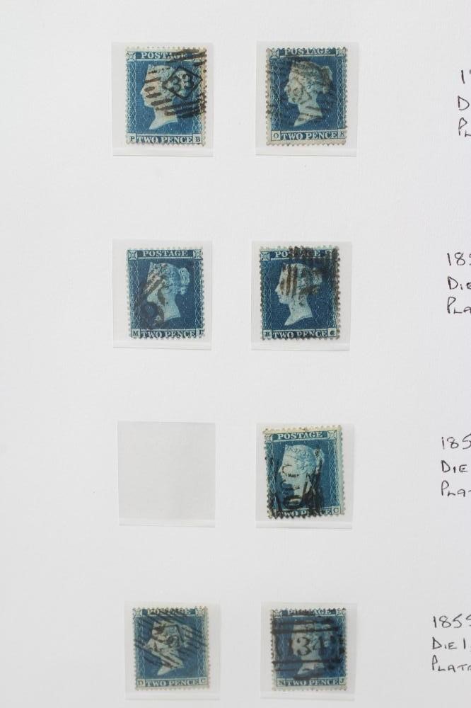 SUPER GB COLLECTION ON PRINTED LEAVES including thirteen Penny Blacks including one on cover Image