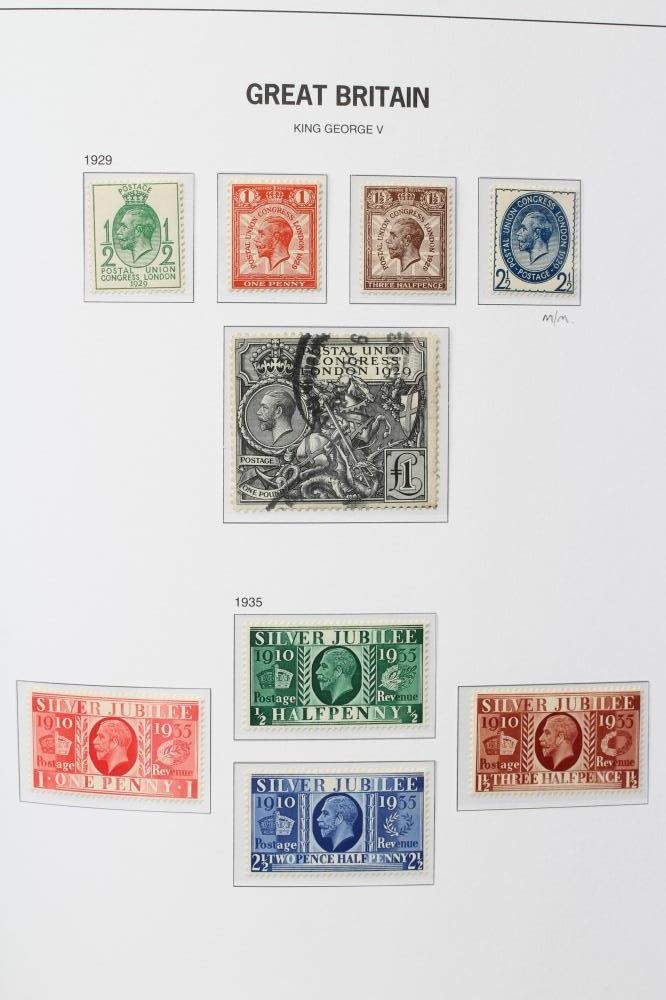 SUPER GB COLLECTION ON PRINTED LEAVES including thirteen Penny Blacks including one on cover Image