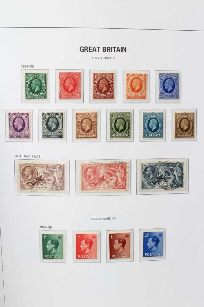 SUPER GB COLLECTION ON PRINTED LEAVES including thirteen Penny Blacks including one on cover Image