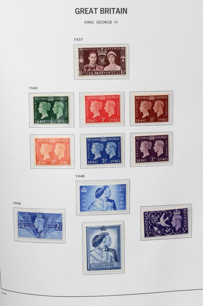 SUPER GB COLLECTION ON PRINTED LEAVES including thirteen Penny Blacks including one on cover Image