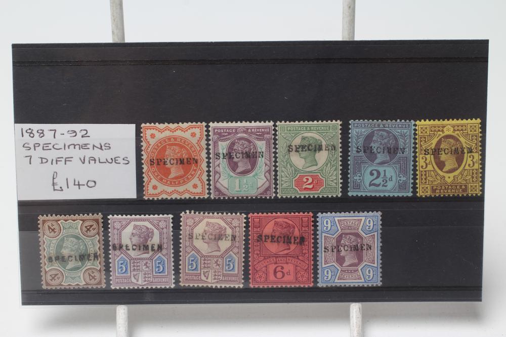 1887-92 JUBILEE ISSUES with specimen overprints Image