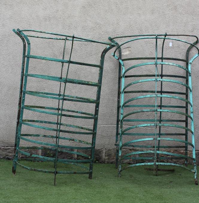 A PAIR OF WROUGHT AND CAST IRON TREE GUARDS Image