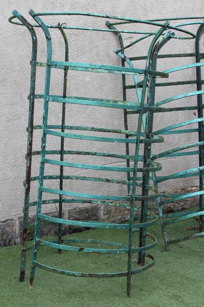 A PAIR OF WROUGHT AND CAST IRON TREE GUARDS Image