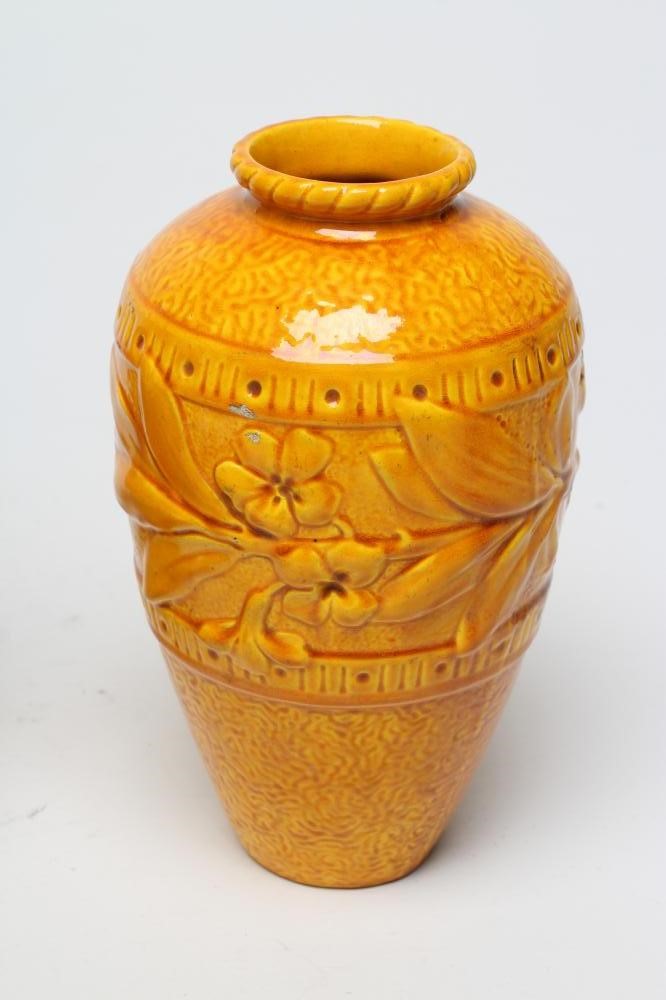 A BURMANTOFTS POT POURRI JAR AND COVER of flared rounded cylindrical form with arcade pierced Image