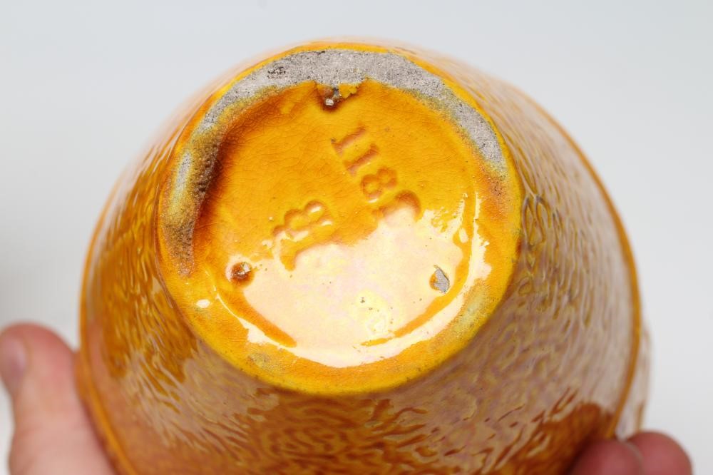 A BURMANTOFTS POT POURRI JAR AND COVER of flared rounded cylindrical form with arcade pierced Image