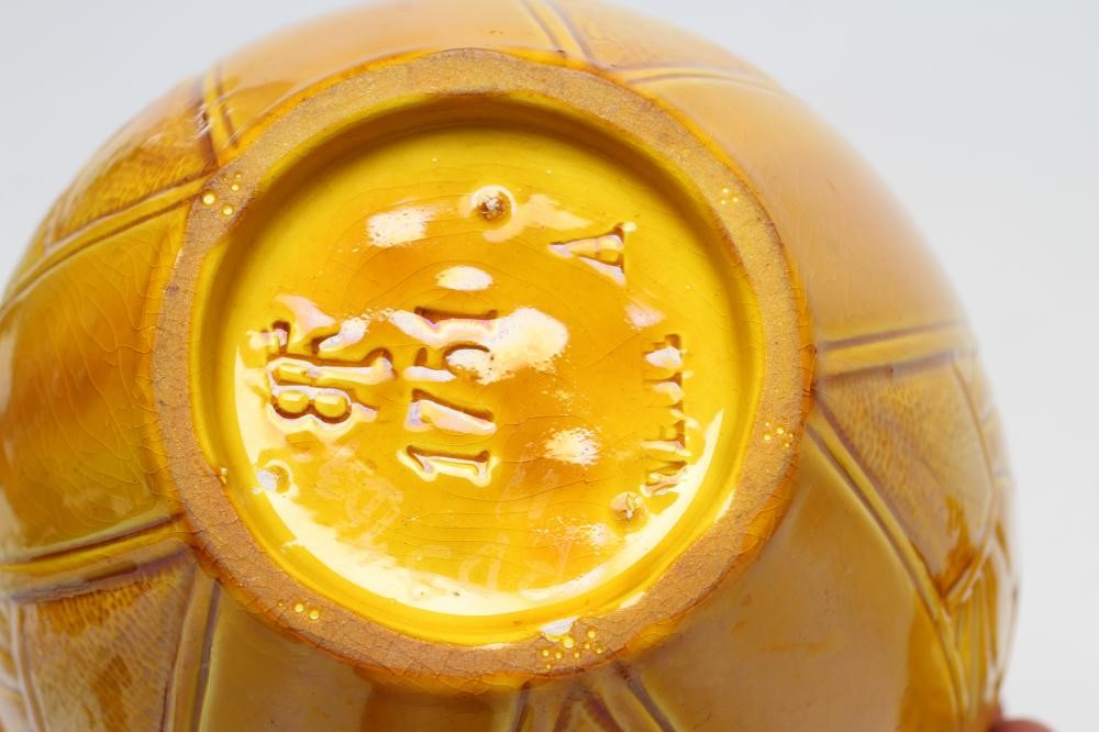 A BURMANTOFTS POT POURRI JAR AND COVER of flared rounded cylindrical form with arcade pierced Image