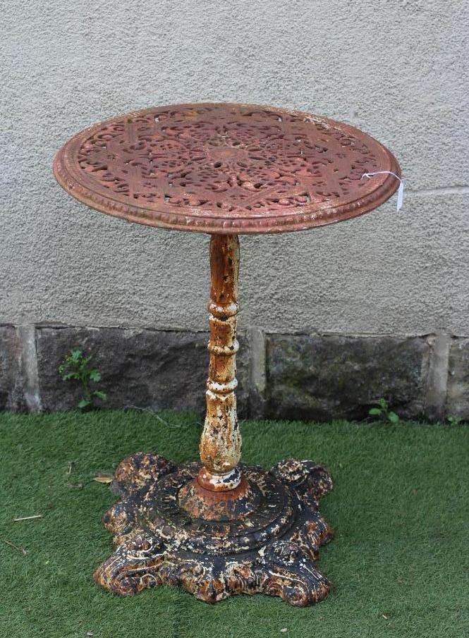 A VICTORIAN CAST IRON TABLE Image