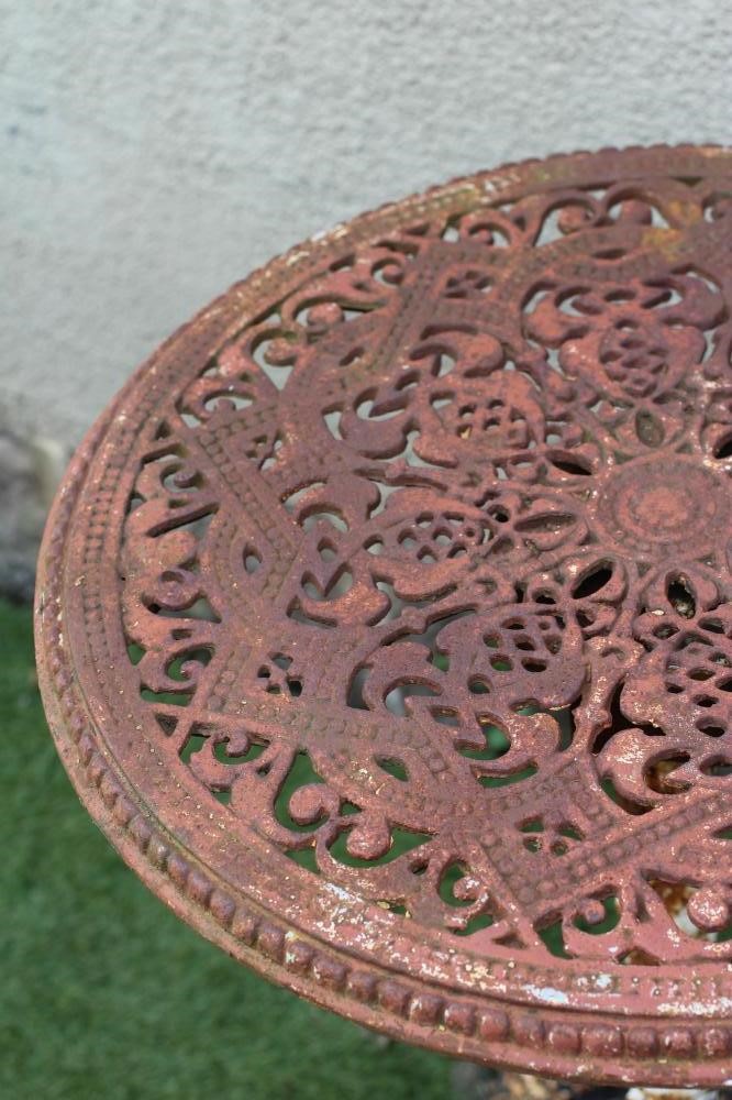 A VICTORIAN CAST IRON TABLE Image