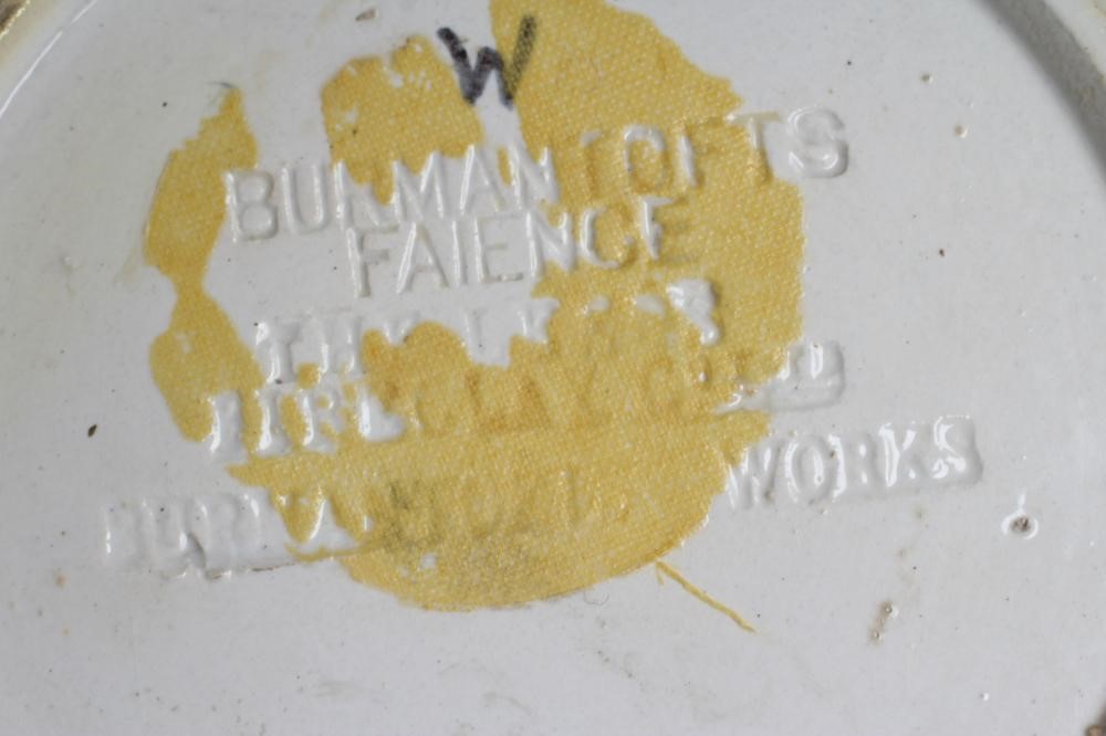 A BURMANTOFTS FAIENCE PLATE of plain circular form painted by J. Walmsley in iridescent Image