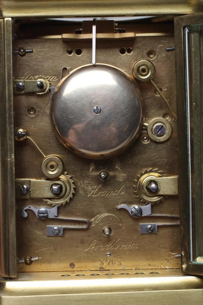 A BRASS CASED CARRIAGE CLOCK Image