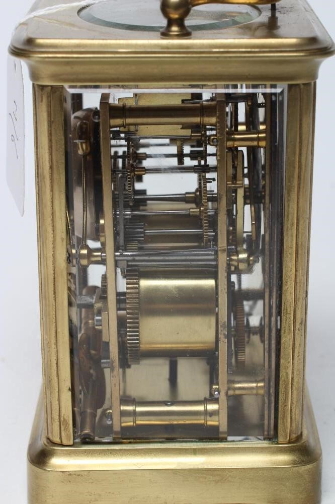 A BRASS CASED CARRIAGE CLOCK Image