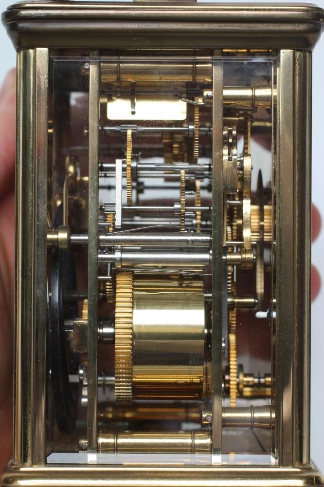 A FRENCH BRASS CASED CARRIAGE CLOCK Image