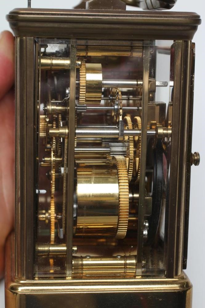 A FRENCH BRASS CASED CARRIAGE CLOCK Image