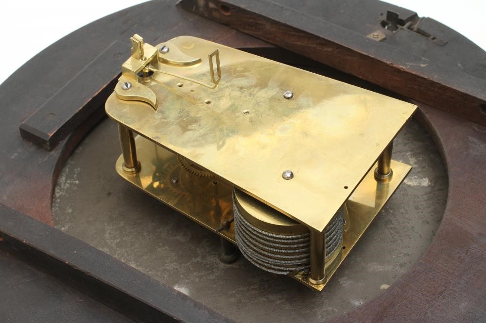 A MAHOGANY DROP DIAL WALL TIME PIECE signed Gadsby Image