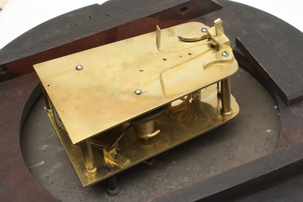 A MAHOGANY DROP DIAL WALL TIME PIECE signed Gadsby Image