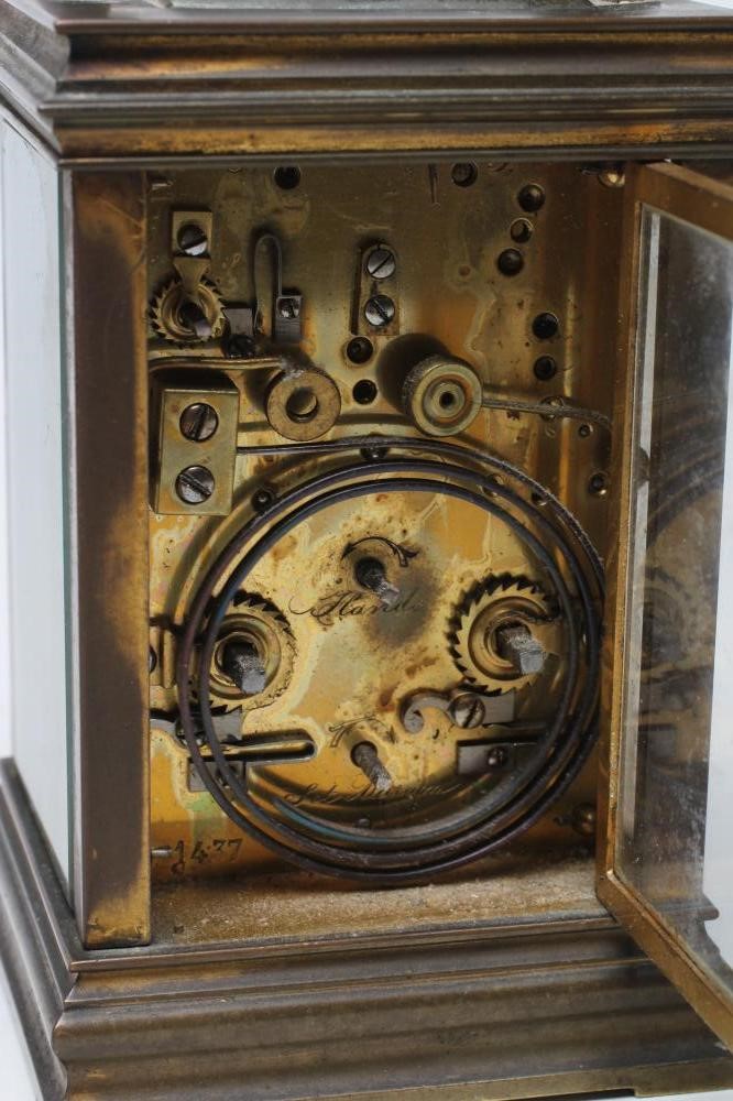 A BRASS CASED CARRIAGE CLOCK Image