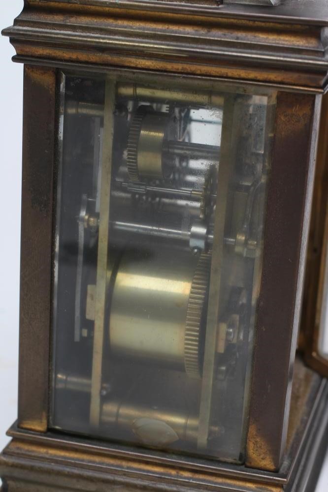 A BRASS CASED CARRIAGE CLOCK Image