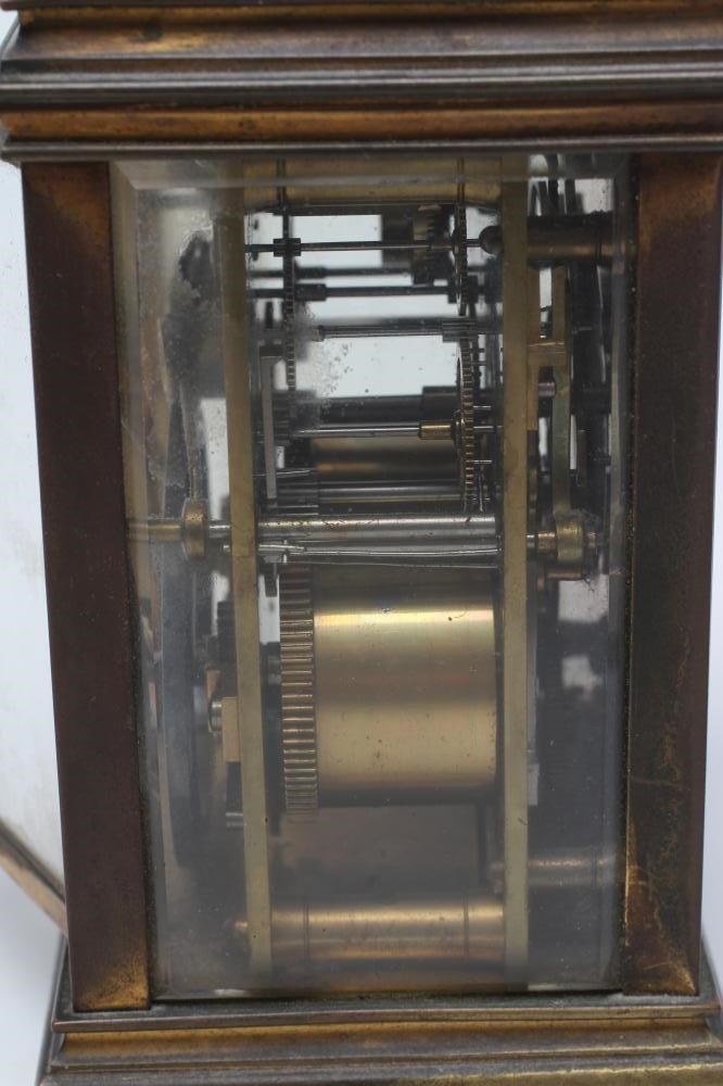 A BRASS CASED CARRIAGE CLOCK Image