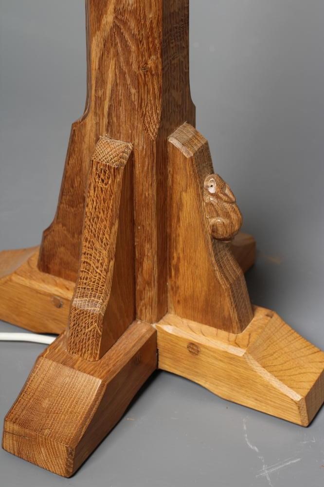 A PETER HEAP ADZED OAK STANDARD LAMP Image