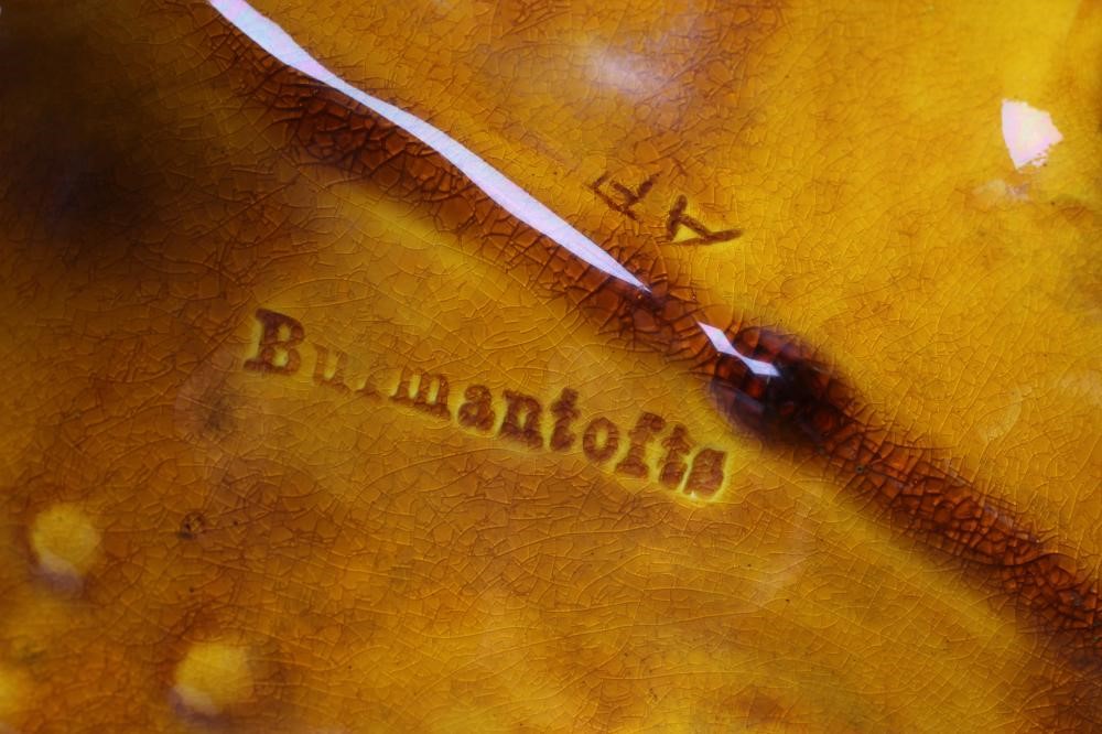 A LARGE BURMANTOFTS POTTERY TOAD SPOON WARMER Image