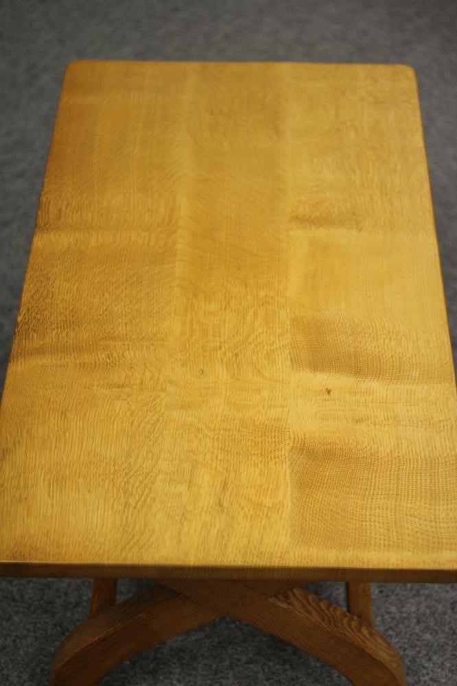 A PETER HEAP ADZED OAK COFFEE TABLE Image