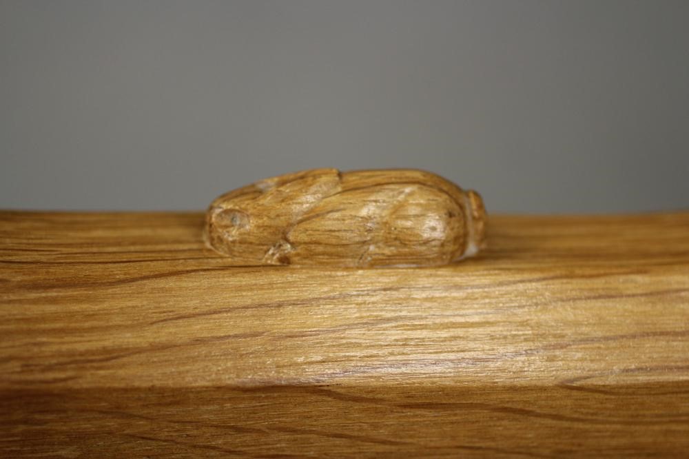 A PETER HEAP ADZED OAK STOOL Image