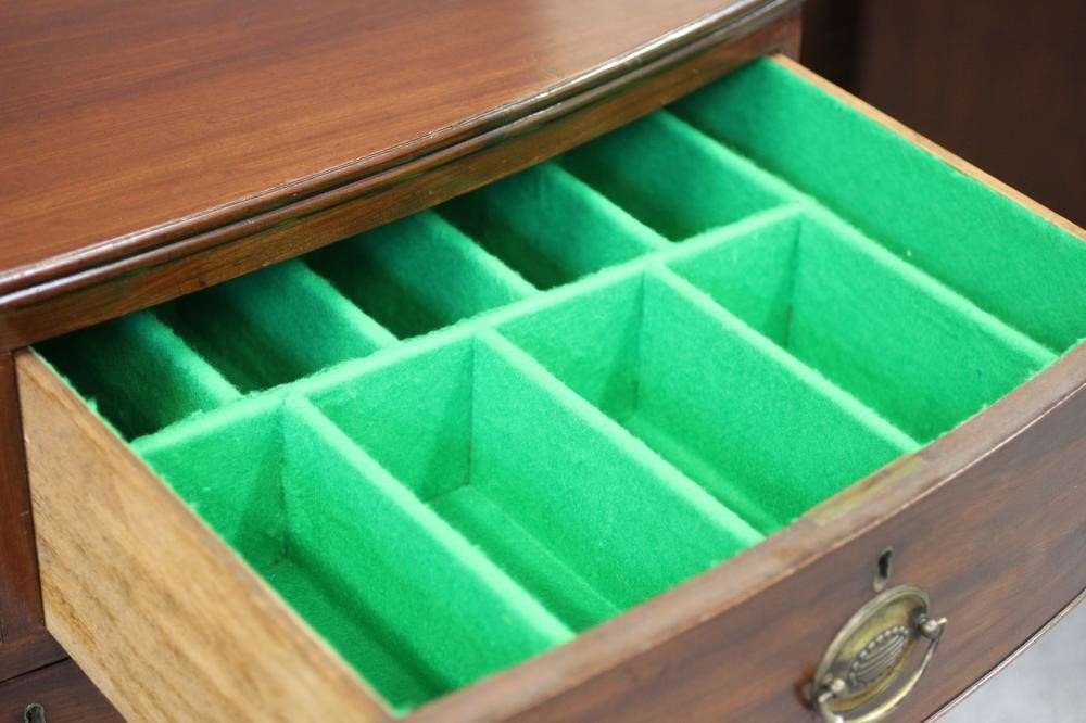 A REGENCY MAHOGANY BOWED CHEST Image