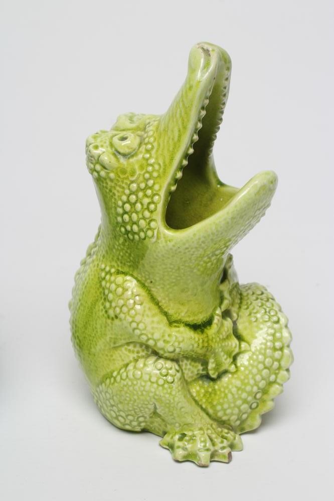 TWO BURMANTOFTS POTTERY SPOON WARMERS Image