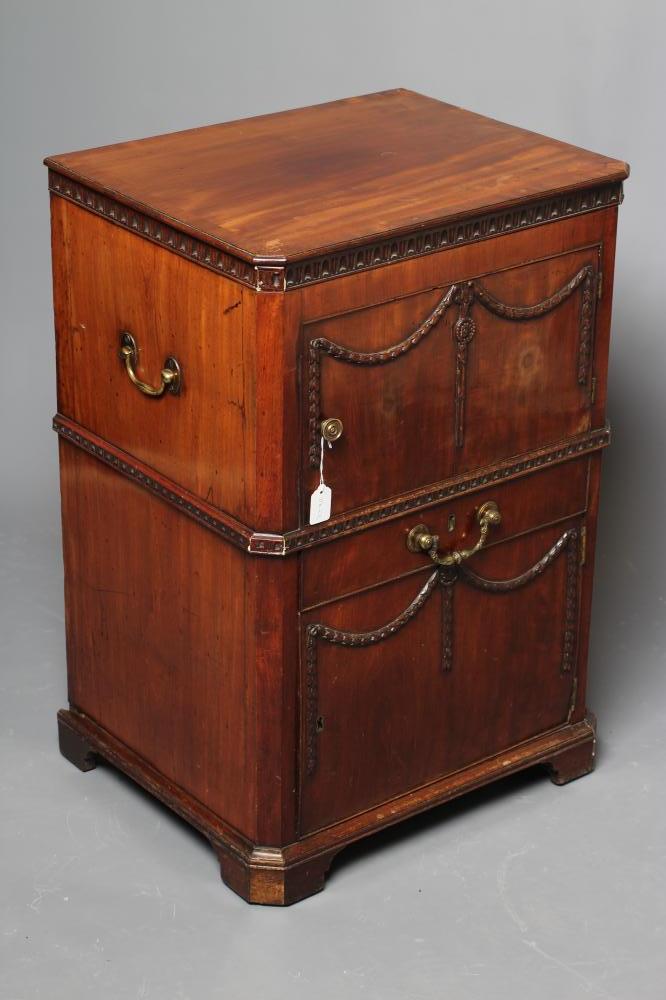 A GEORGIAN MAHOGANY BEDSIDE CABINET Image