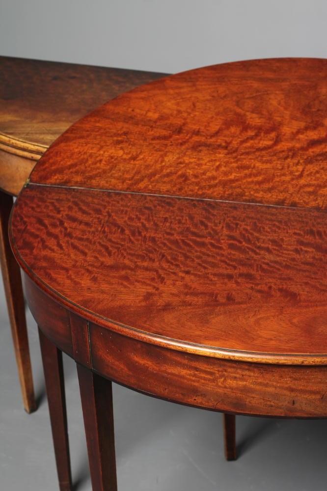 A PAIR OF GEORGIAN FOLDING TEA TABLES Image