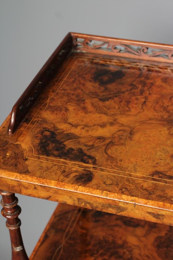 A VICTORIAN BURR WALNUT MUSIC CABINET/WHATNOT Image