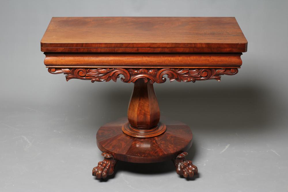 A VICTORIAN SCOTTISH MAHOGANY FOLDING TEA TABLE Image