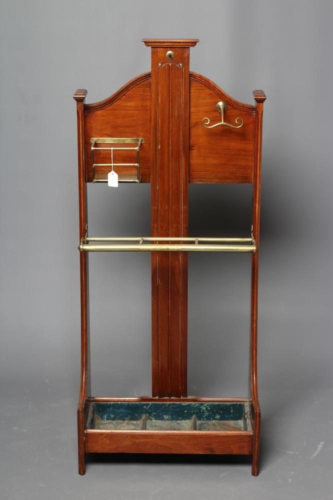 AN EDWARDIAN MAHOGANY STICK STAND Image
