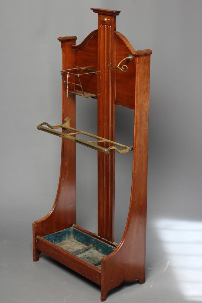 AN EDWARDIAN MAHOGANY STICK STAND Image
