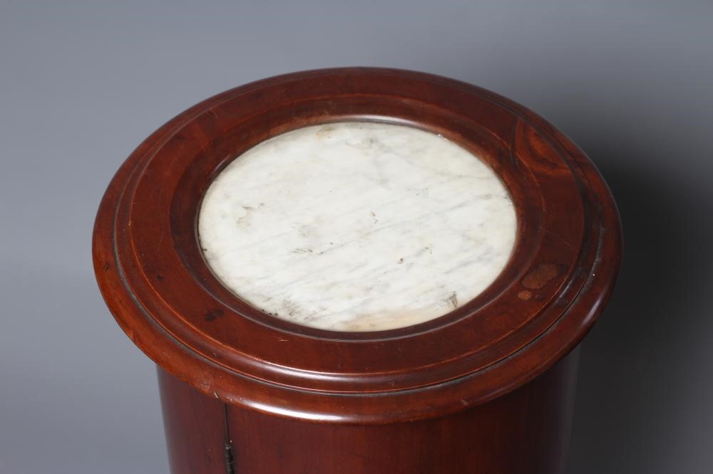 A VICTORIAN MAHOGANY CYLINDRICAL BEDSIDE CUPBOARD Image