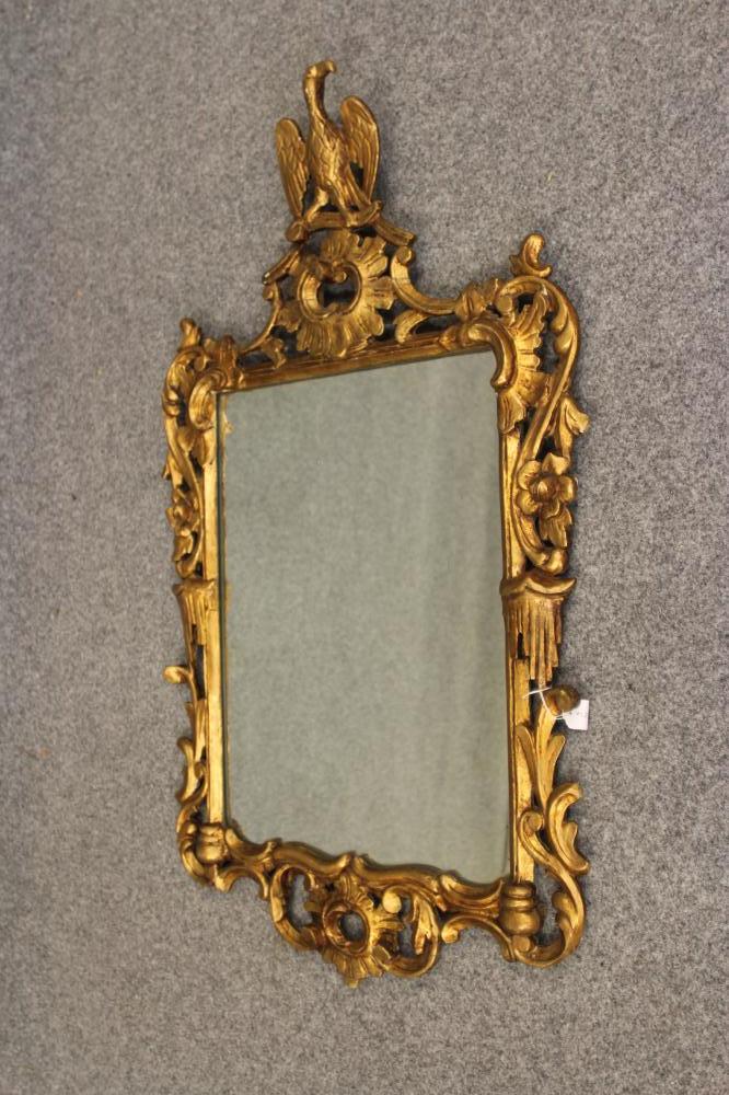 A GEORGIAN STYLE CARVED AND GILT WOOD PIER GLASS Image