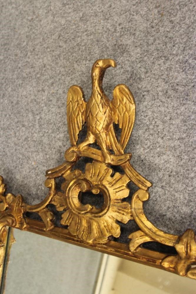 A GEORGIAN STYLE CARVED AND GILT WOOD PIER GLASS Image